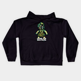 Creepy Scary Doll Living The Nightmare October 31st Horror Kids Hoodie